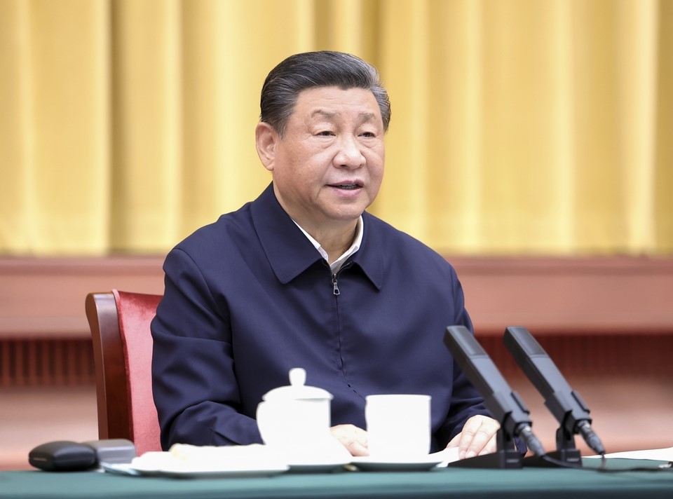 2024年3月20日下午，中共中央總書記、國家主席、中央軍委主席習(xí)近平在湖南省長沙市主持召開新時(shí)代推動(dòng)中部地區(qū)崛起座談會(huì)并發(fā)表重要講話。新華社記者 鞠鵬 攝 
